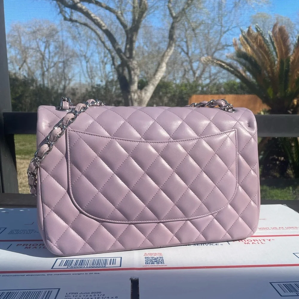💜💜Chanel Mauve Classic Double Flap Jumbo Bag - Picture 2 of 11